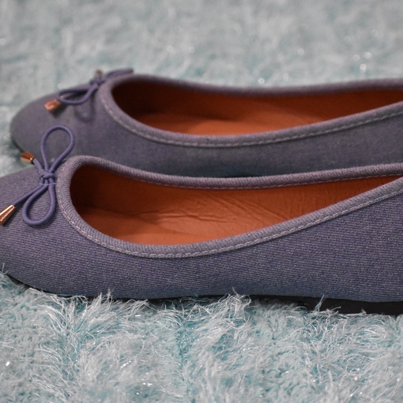 Light Denim Ballet Flats - Picture 3 of 5